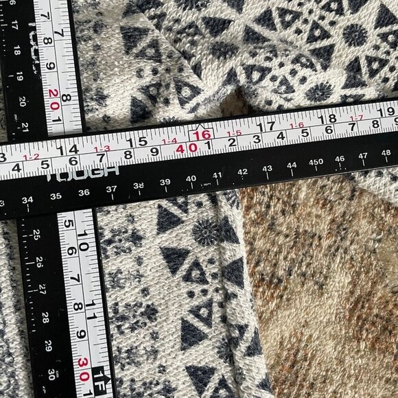 ANAMA Womens Zip Up Hoodie XS Multicolor Aztec Boho Hi Low Anthropologie Hippie - Picture 10 of 12